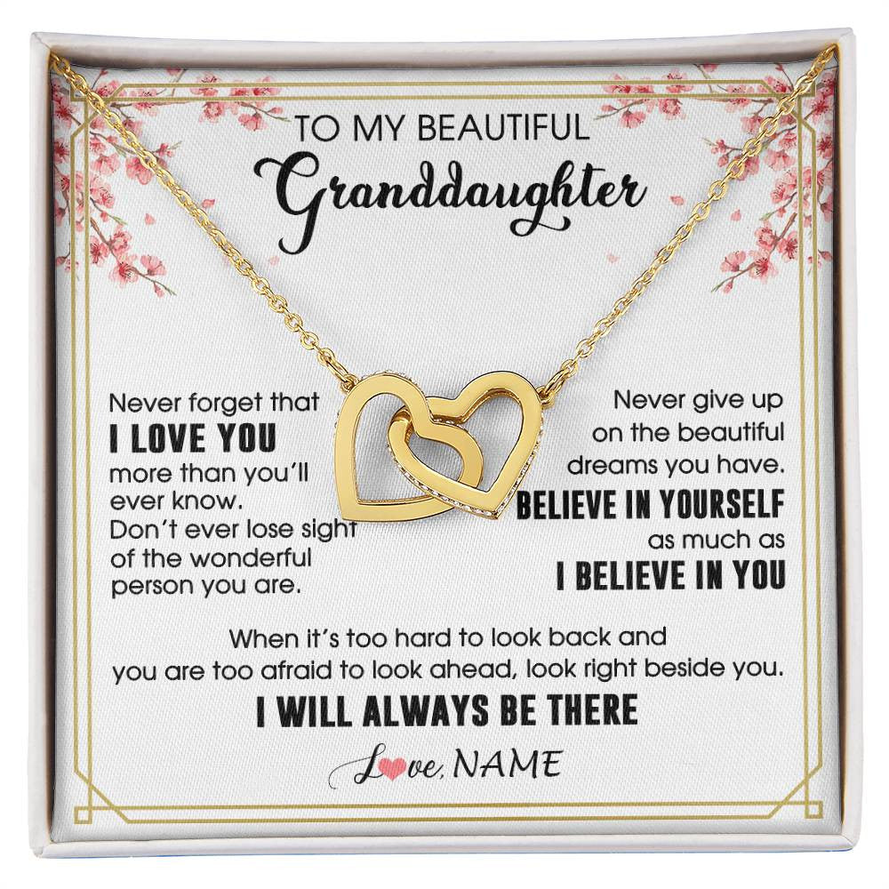 Personalized To My Beautiful Granddaughter From Grandma Necklace I Love You Believe In You Granddaughter Birthday Christmas Customized Gift Box Message Card