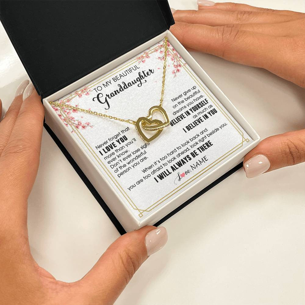 Personalized To My Beautiful Granddaughter From Grandma Necklace I Love You Believe In You Granddaughter Birthday Christmas Customized Gift Box Message Card