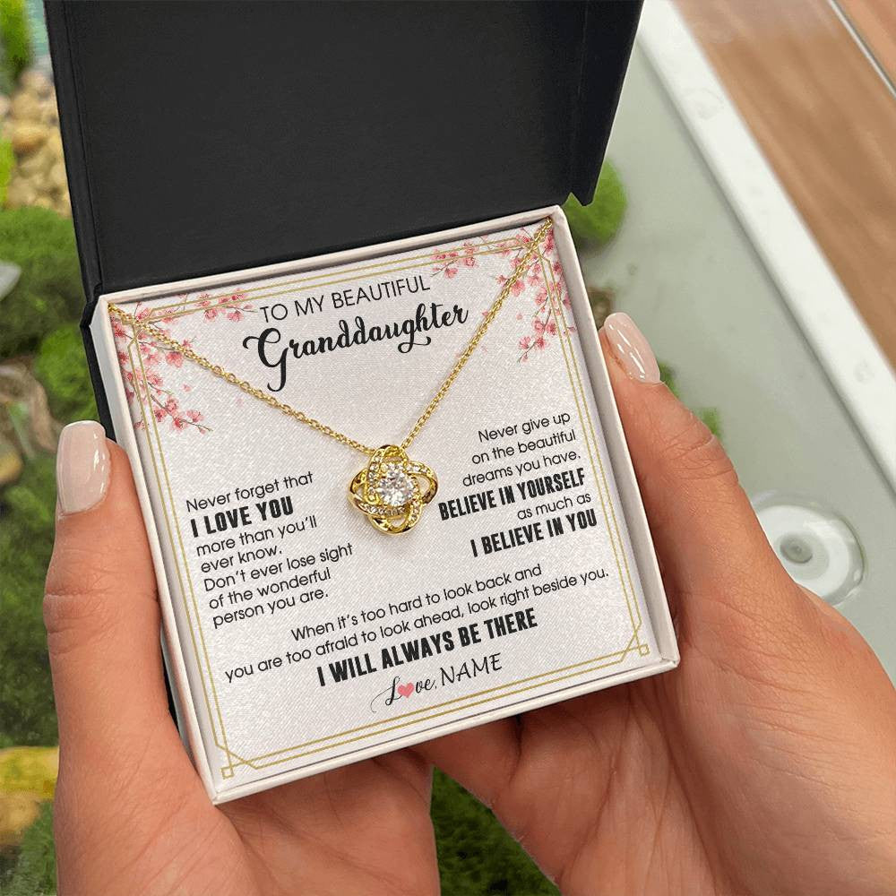 Personalized To My Beautiful Granddaughter From Grandma Necklace I Love You Believe In You Granddaughter Birthday Christmas Customized Gift Box Message Card