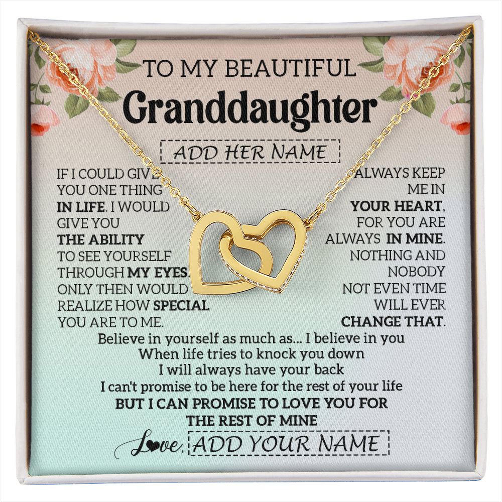 Personalized To My Beautiful Granddaughter Gifts Necklace From Grandma Love Jewelry For Granddaughter Birthday Christmas Customized Gift Box Message Card
