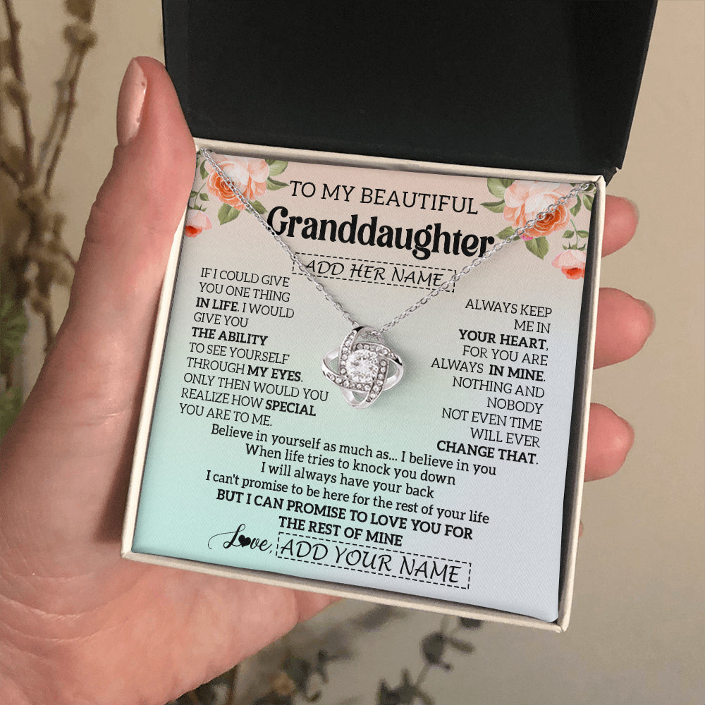 Personalized To My Beautiful Granddaughter Gifts Necklace From Grandma Love Jewelry For Granddaughter Birthday Christmas Customized Gift Box Message Card