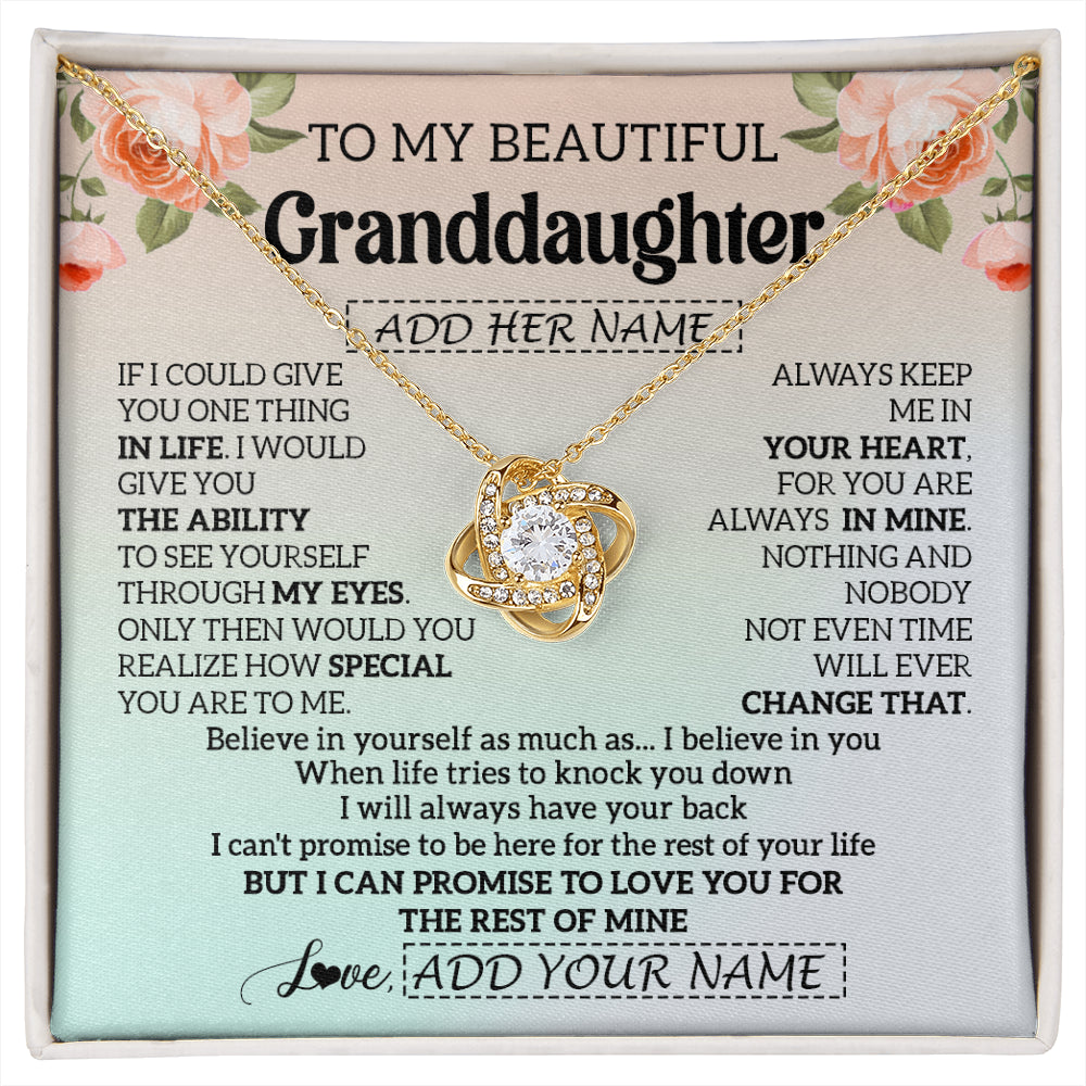 Personalized To My Beautiful Granddaughter Gifts Necklace From Grandma Love Jewelry For Granddaughter Birthday Christmas Customized Gift Box Message Card