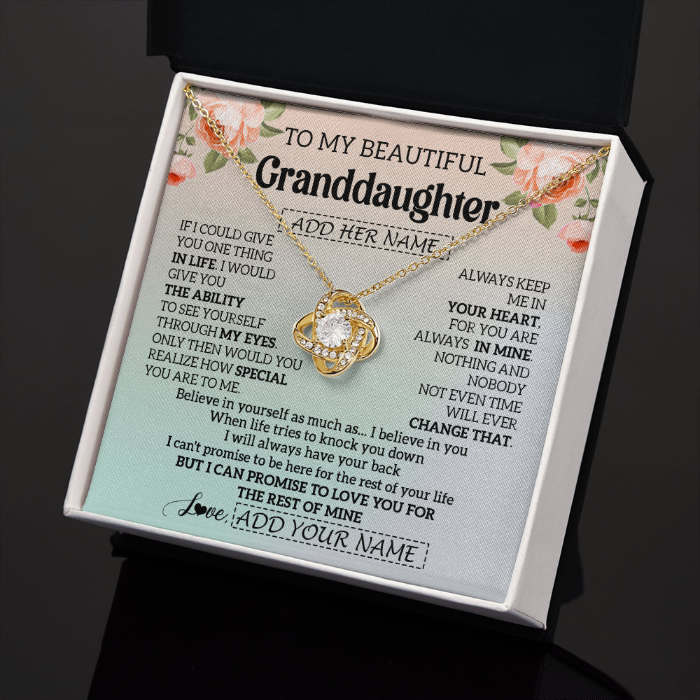 Personalized To My Beautiful Granddaughter Gifts Necklace From Grandma Love Jewelry For Granddaughter Birthday Christmas Customized Gift Box Message Card