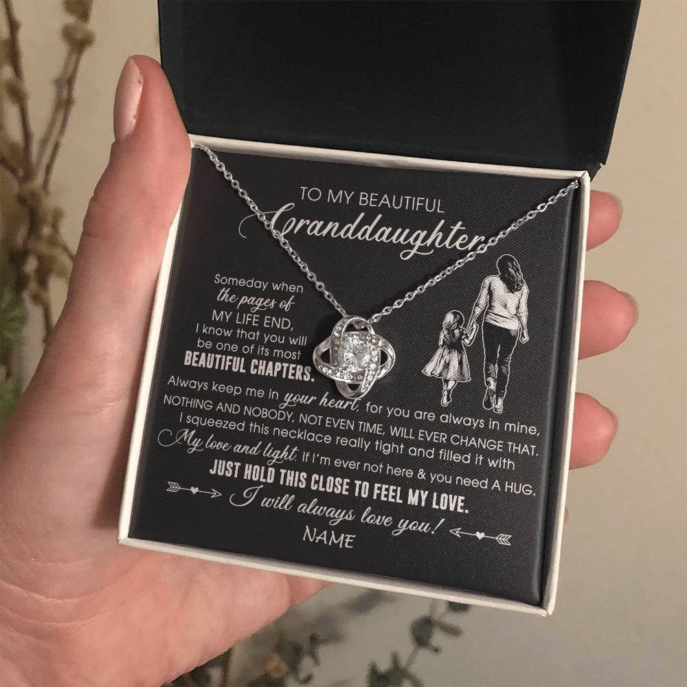 Personalized To My Beautiful Granddaughter Necklace From Grandma Always Love You Granddaughter Birthday Graduation Christmas Customized Gift Box Message Card