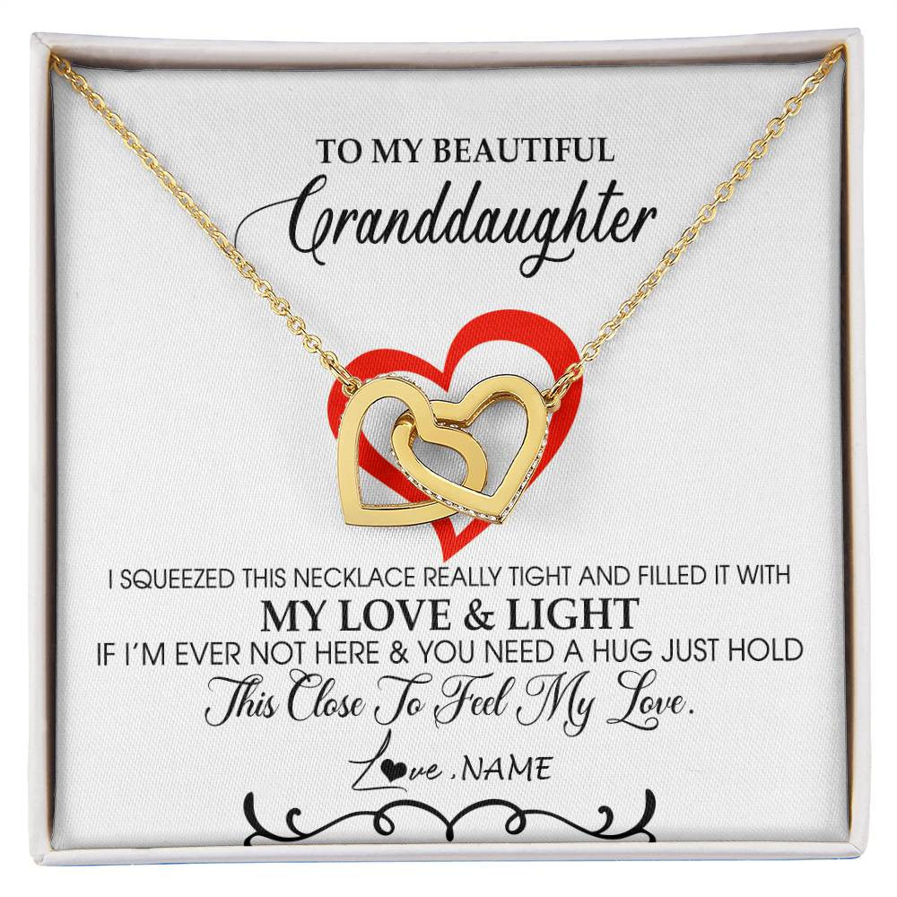 Personalized To My Beautiful Granddaughter Necklace From Grandma Filled With My Love and Light Granddaughter Jewelry Birthday Christmas Customized Message Card