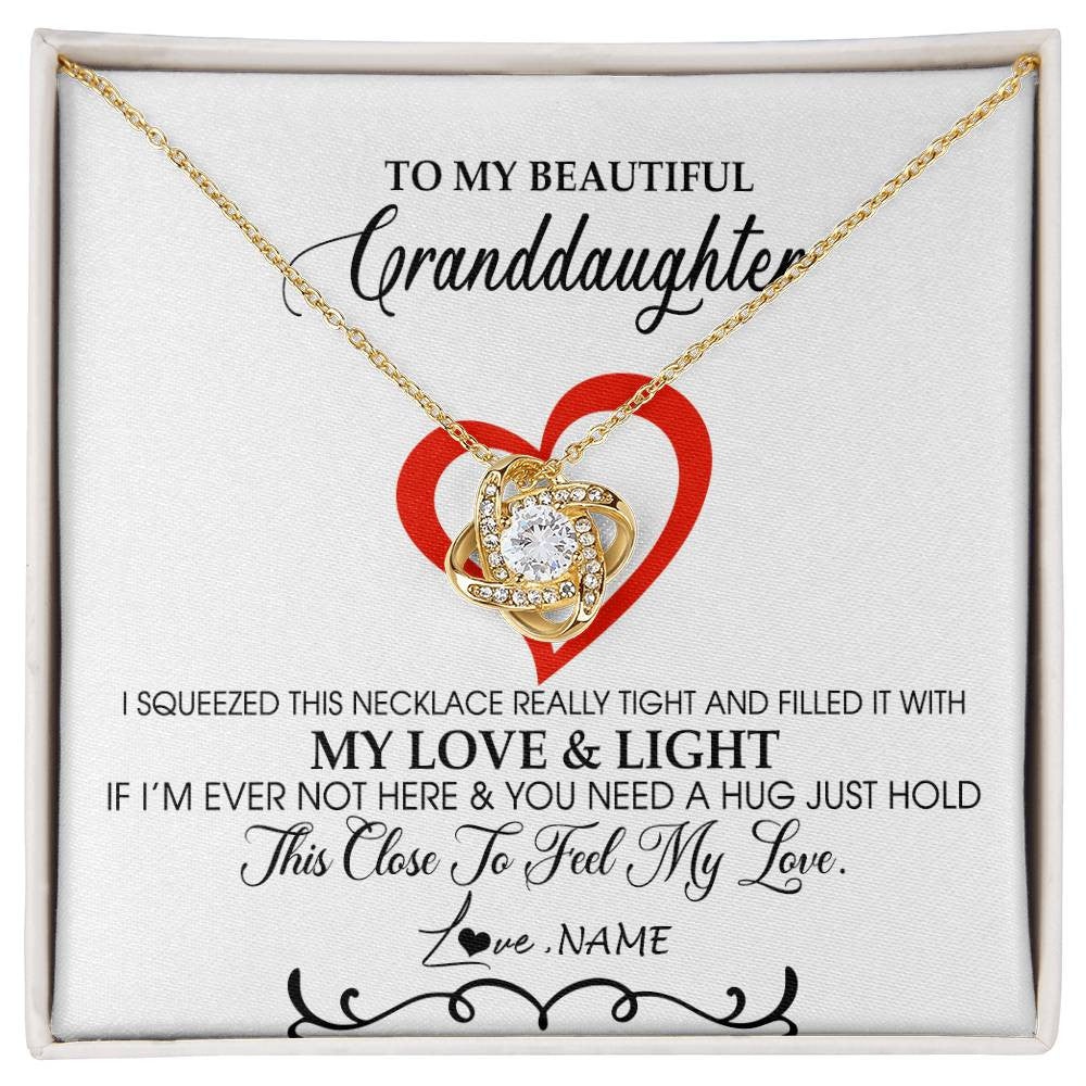 Personalized To My Beautiful Granddaughter Necklace From Grandma Filled With My Love and Light Granddaughter Jewelry Birthday Christmas Customized Message Card
