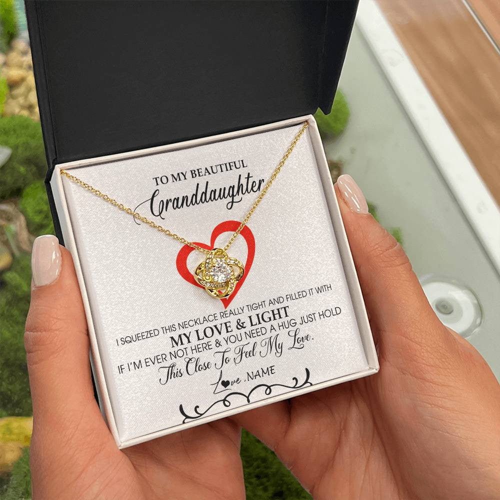 Personalized To My Beautiful Granddaughter Necklace From Grandma Filled With My Love and Light Granddaughter Jewelry Birthday Christmas Customized Message Card