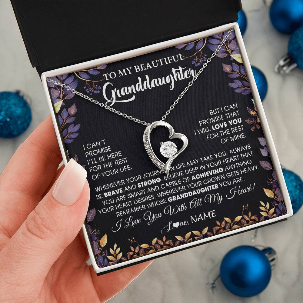 Personalized To My Beautiful Granddaughter Necklace From Grandma Grandpa Grandparents Promise Necklace Birthday Gift For Granddaughter Christmas Message Card