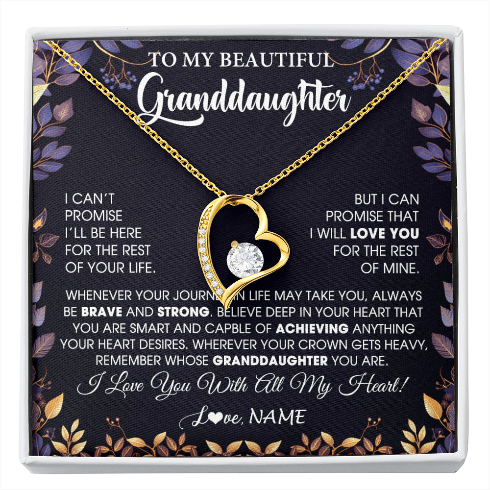 Personalized To My Beautiful Granddaughter Necklace From Grandma Grandpa Grandparents Promise Necklace Birthday Gift For Granddaughter Christmas Message Card