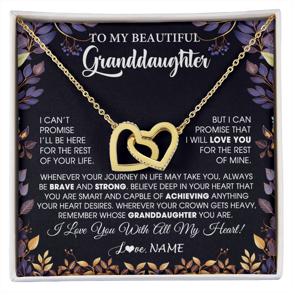 Personalized To My Beautiful Granddaughter Necklace From Grandma Grandpa Grandparents Promise Necklace Birthday Gift For Granddaughter Christmas Message Card
