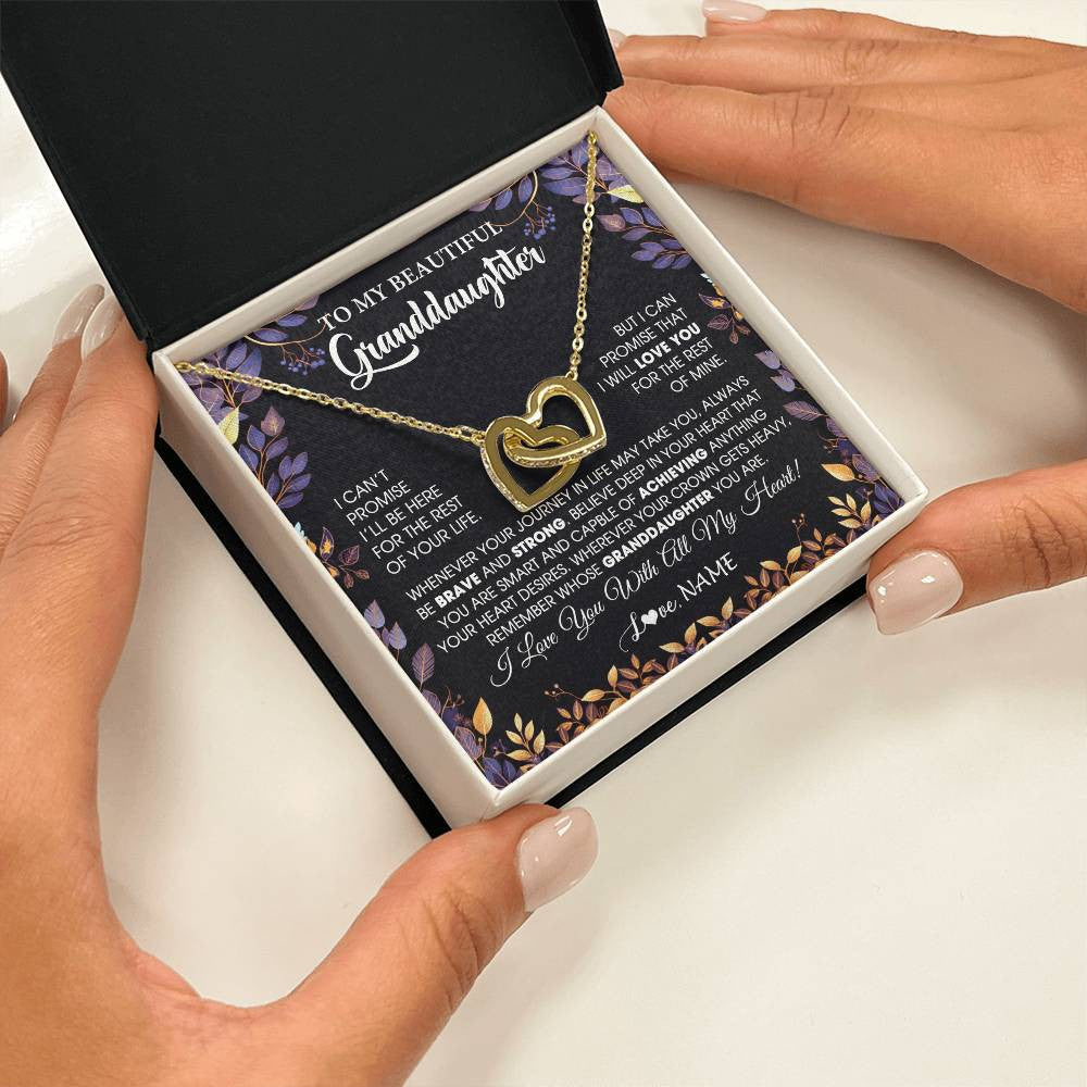 Personalized To My Beautiful Granddaughter Necklace From Grandma Grandpa Grandparents Promise Necklace Birthday Gift For Granddaughter Christmas Message Card