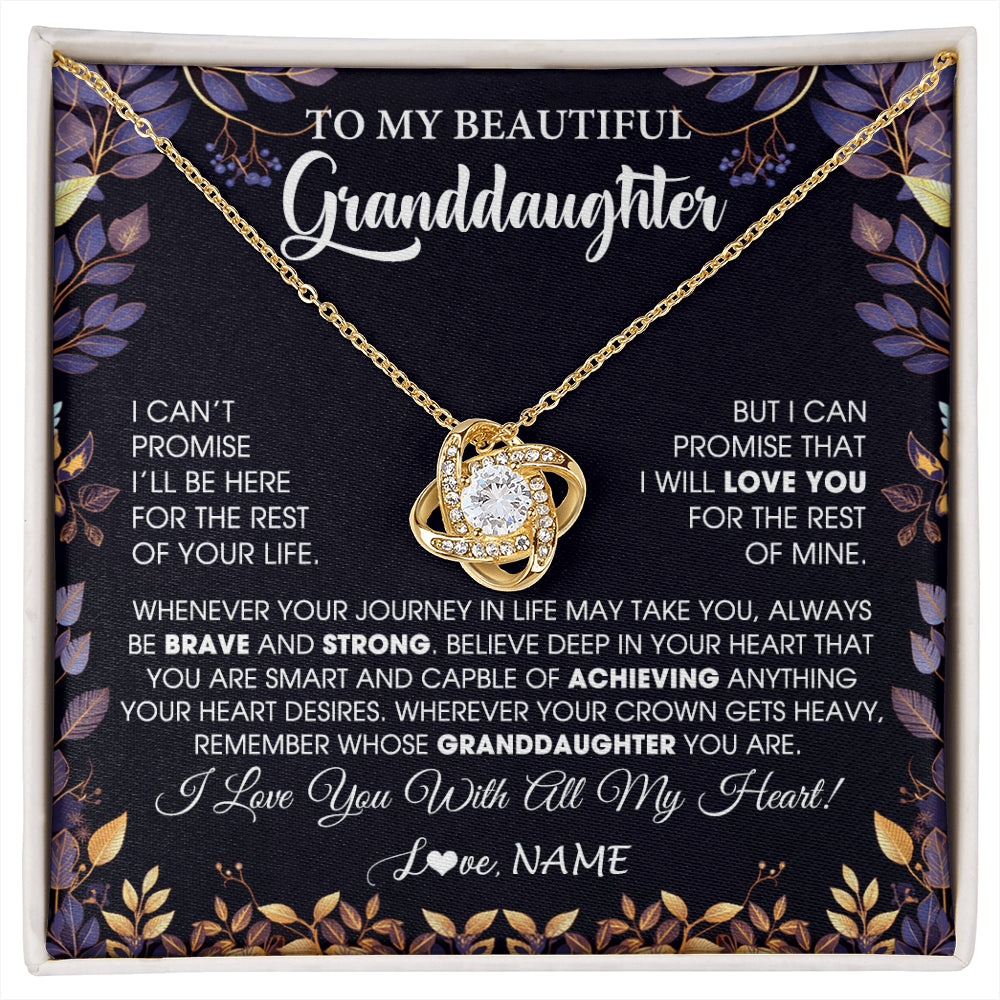 Personalized To My Beautiful Granddaughter Necklace From Grandma Grandpa Grandparents Promise Necklace Birthday Gift For Granddaughter Christmas Message Card