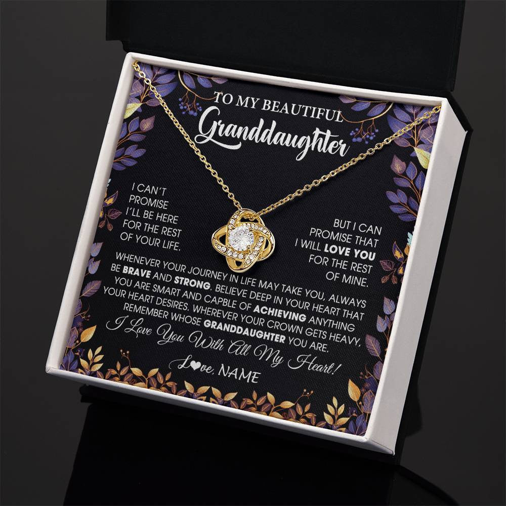 Personalized To My Beautiful Granddaughter Necklace From Grandma Grandpa Grandparents Promise Necklace Birthday Gift For Granddaughter Christmas Message Card