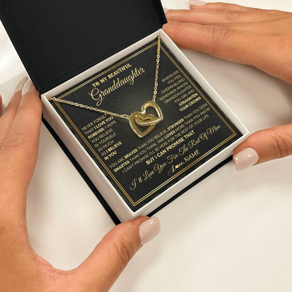 Personalized To My Beautiful Granddaughter Necklace From Grandma I Love You Jewelry Gifts For Granddaughter Birthday Graduation Christmas Gift Box Message Card