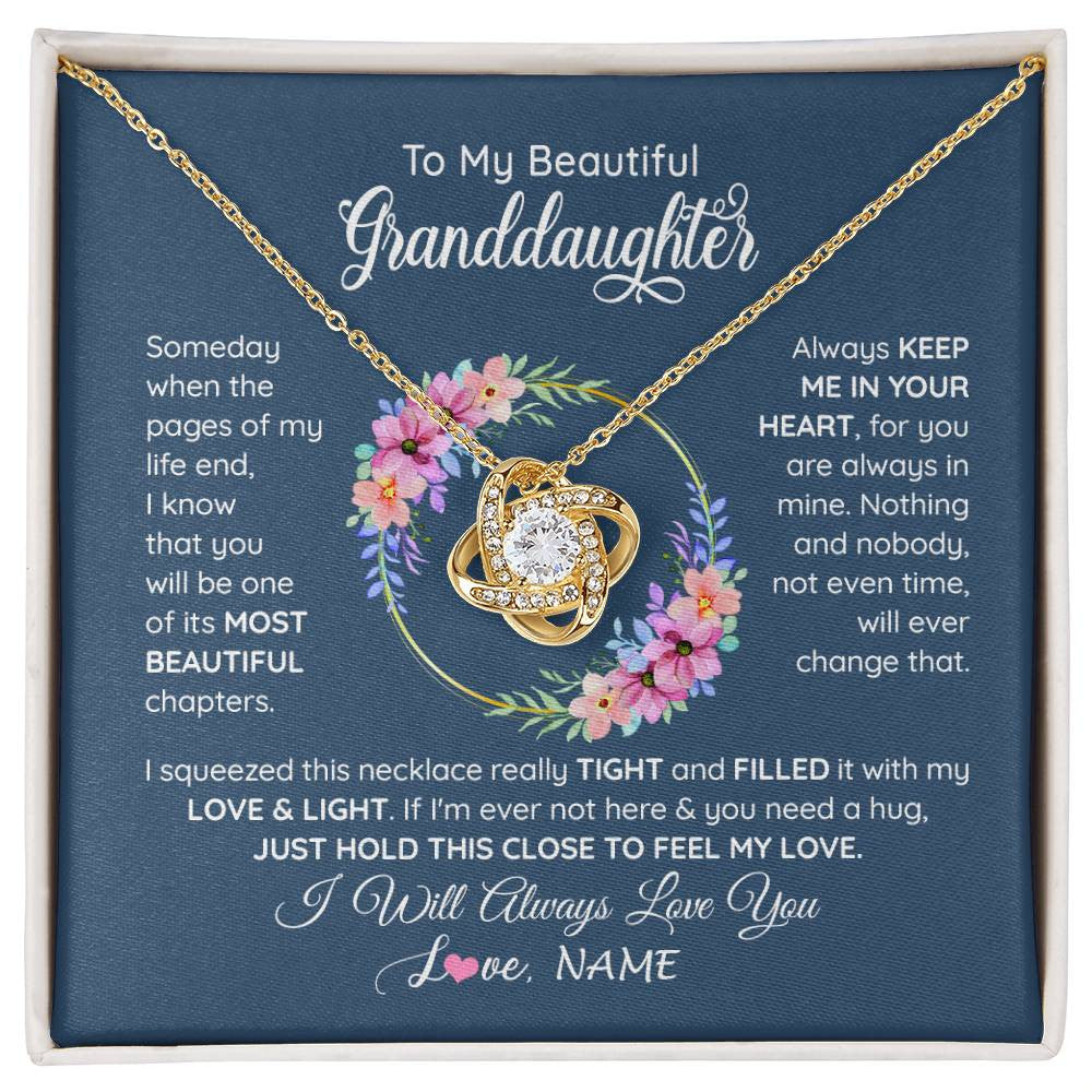 Personalized To My Beautiful Granddaughter Necklace From Grandma Someday When The Pages Granddaughter Birthday Christmas Customized Gift Box Message Card
