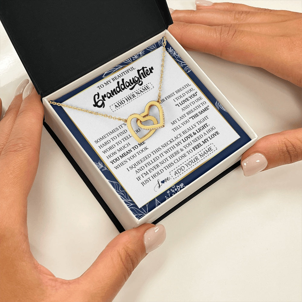 Personalized To My Beautiful Granddaughter Necklace From Granparents Feel My Love Valentine Gifts For Granddaughter Birthday Christmas Gift Box Message Card