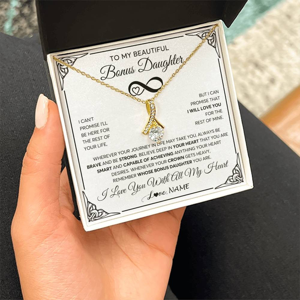 Personalized To My Beautiful Granddaughter Necklace for Women From Grandma Grandpa Love You Granddaughter Birthday Christmas Customized Gift Box Message Card