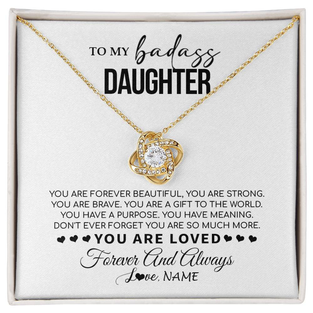 Personalized To My Daughter Necklace From Mom Dad Mother You Are Forever Beautiful Daughter Birthday Graduation Christmas Customized Gift Box Message Card