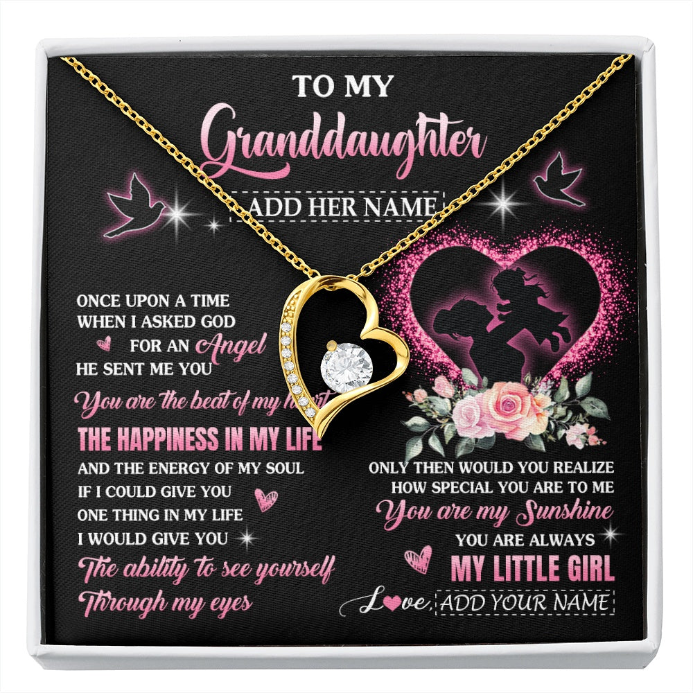 Personalized To My Granddaughter From Grandma Nana Necklace Once Upon A Time Birthday Graduation Gifts For Granddaughter Gifts Christmas Gift Box Message Card