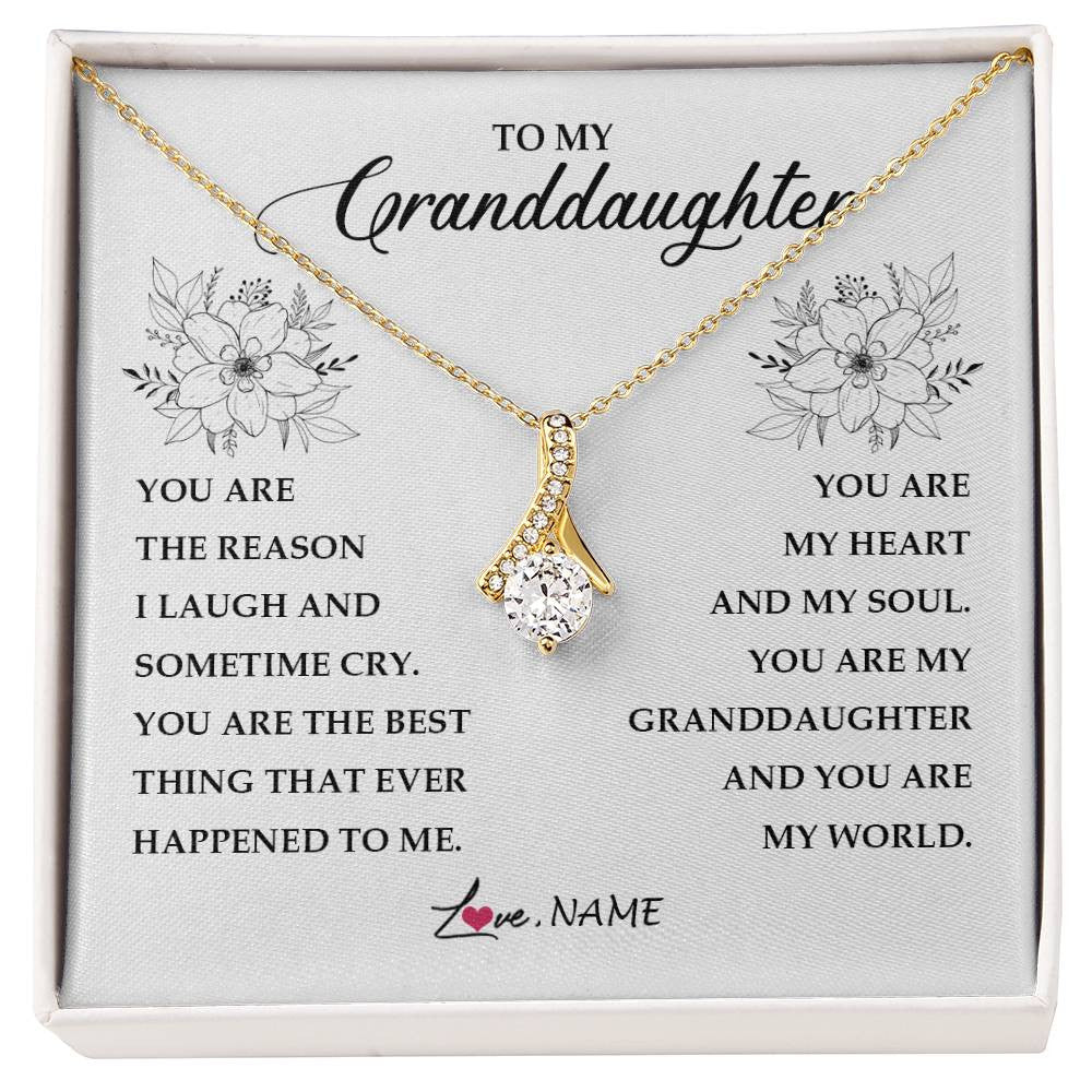 Personalized To My Granddaughter From Grandma You Are My Heart My And My Sould Granddaughter Jewelry Birthday Christmas Customized Gift Box Message Card
