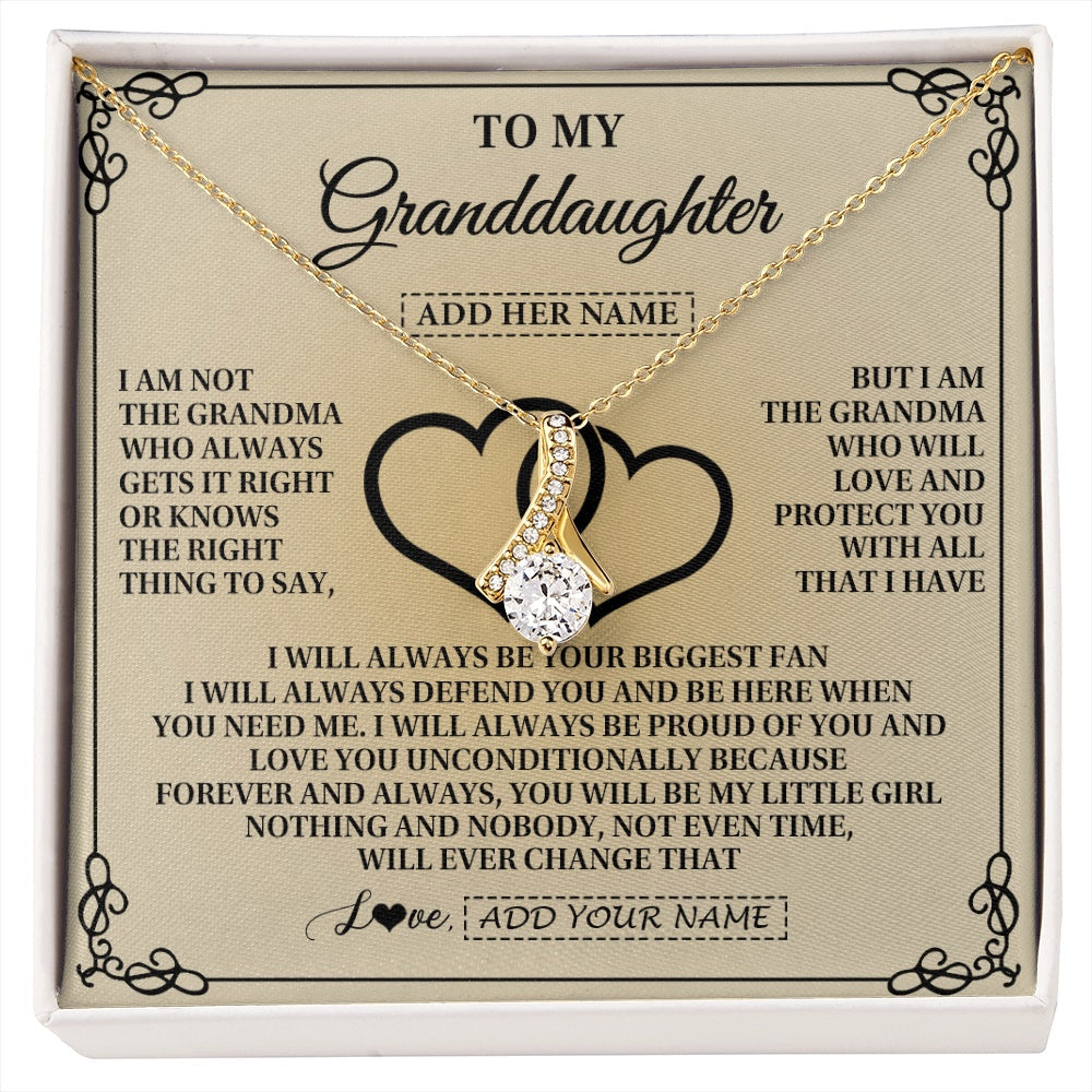 Personalized To My Granddaughter Gifts From Grandma Granddaughter Birthday Gifts Jewelry Women Granddaughter Pendant Necklace Christmas Gift Box Message Card