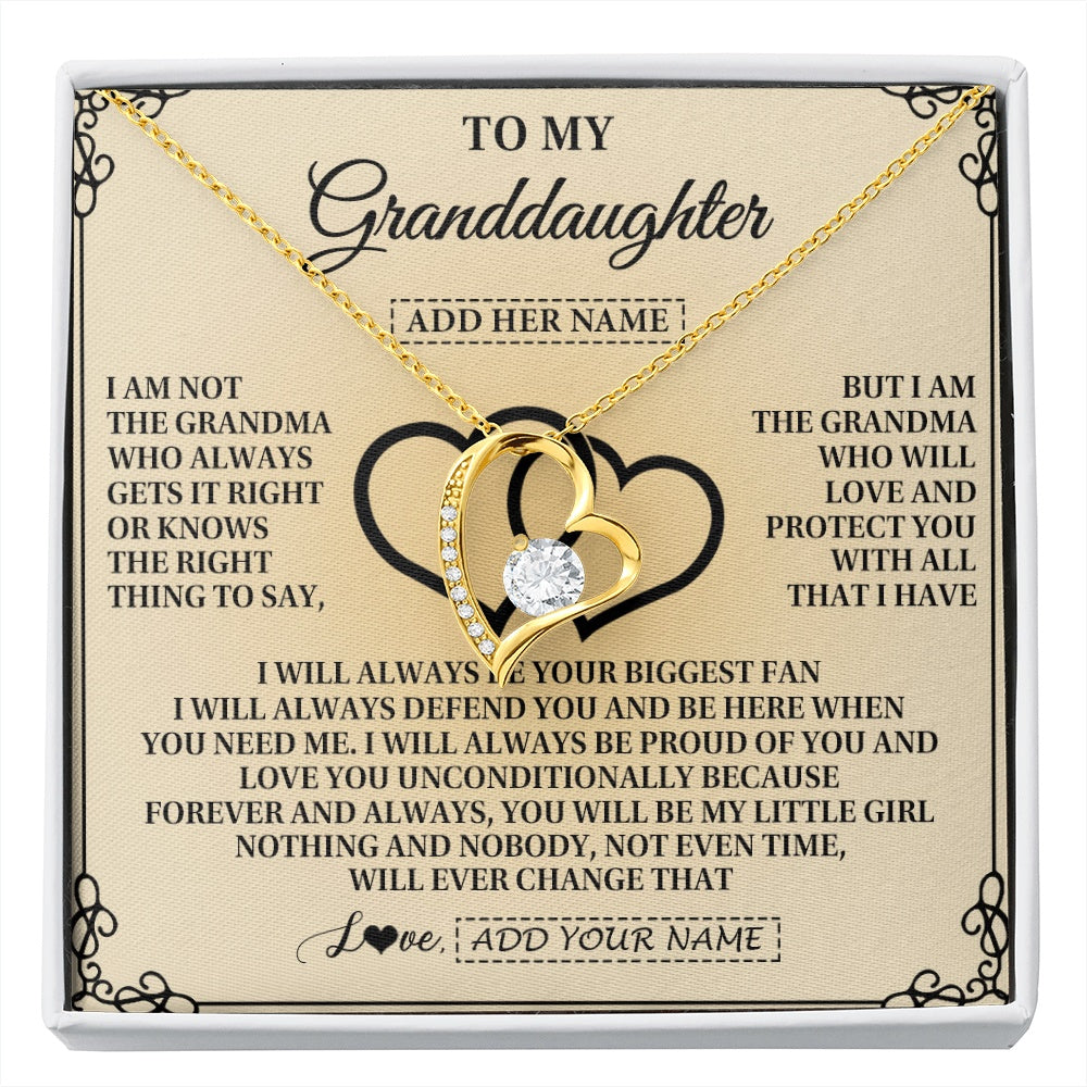 Personalized To My Granddaughter Gifts From Grandma Granddaughter Birthday Gifts Jewelry Women Granddaughter Pendant Necklace Christmas Gift Box Message Card