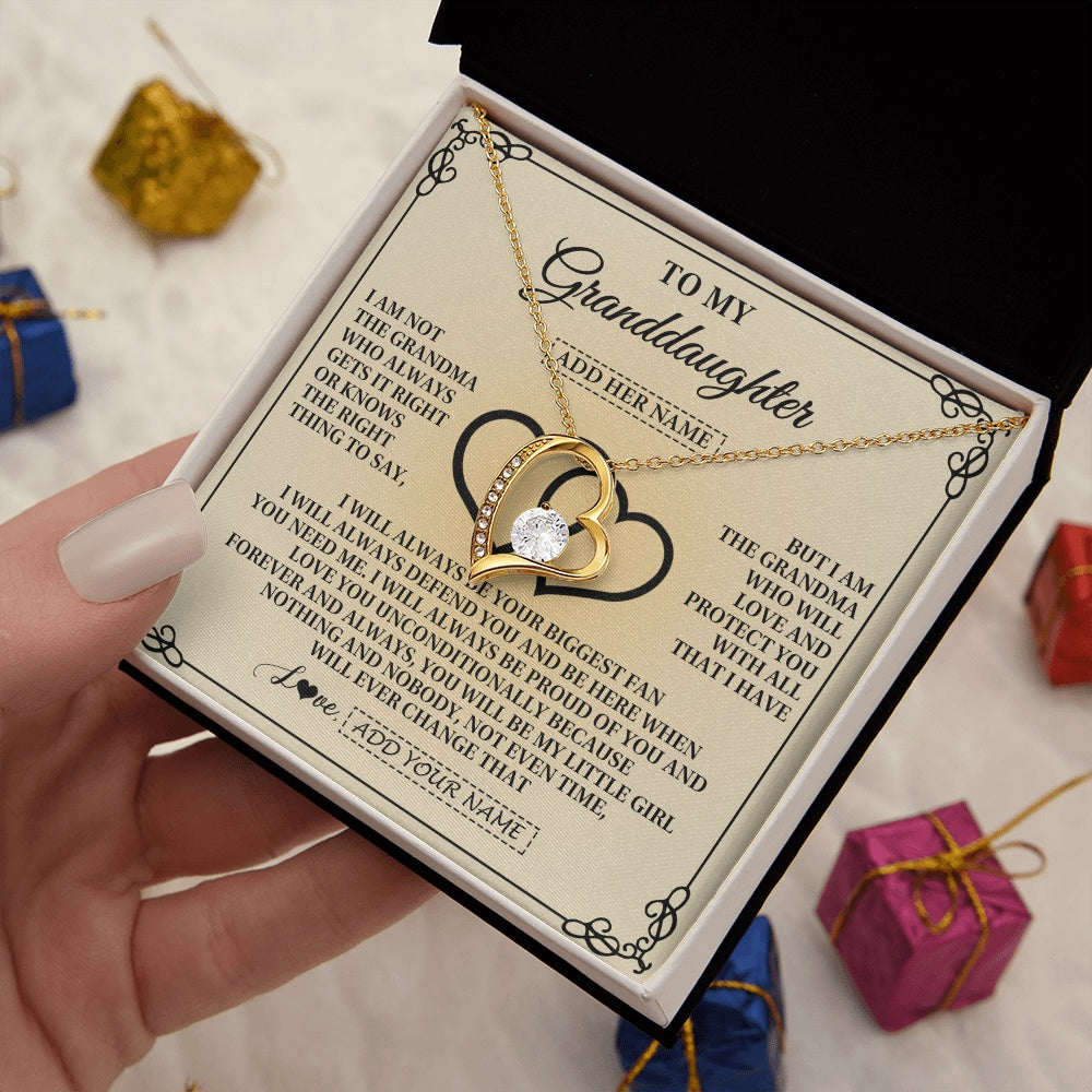 Personalized To My Granddaughter Gifts From Grandma Granddaughter Birthday Gifts Jewelry Women Granddaughter Pendant Necklace Christmas Gift Box Message Card
