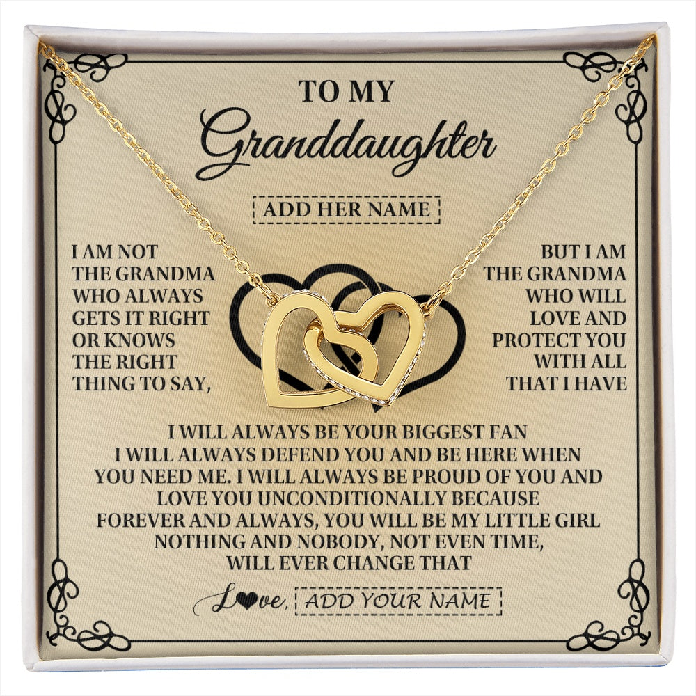 Personalized To My Granddaughter Gifts From Grandma Granddaughter Birthday Gifts Jewelry Women Granddaughter Pendant Necklace Christmas Gift Box Message Card