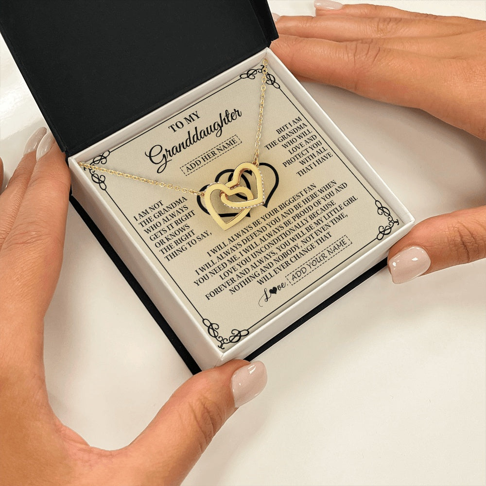 Personalized To My Granddaughter Gifts From Grandma Granddaughter Birthday Gifts Jewelry Women Granddaughter Pendant Necklace Christmas Gift Box Message Card