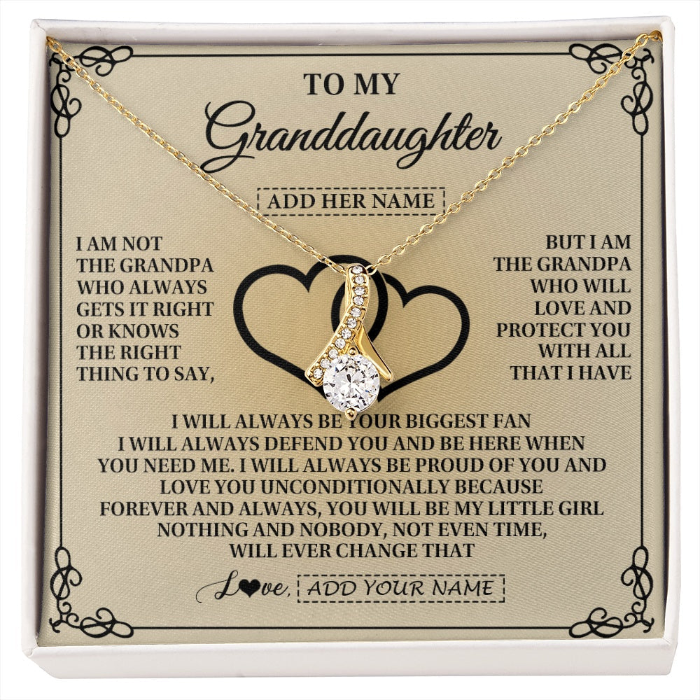Personalized To My Granddaughter Gifts From Grandpa Granddaughter Birthday Gifts Jewelry Women Granddaughter Pendant Necklace Christmas Gift Box Message Card