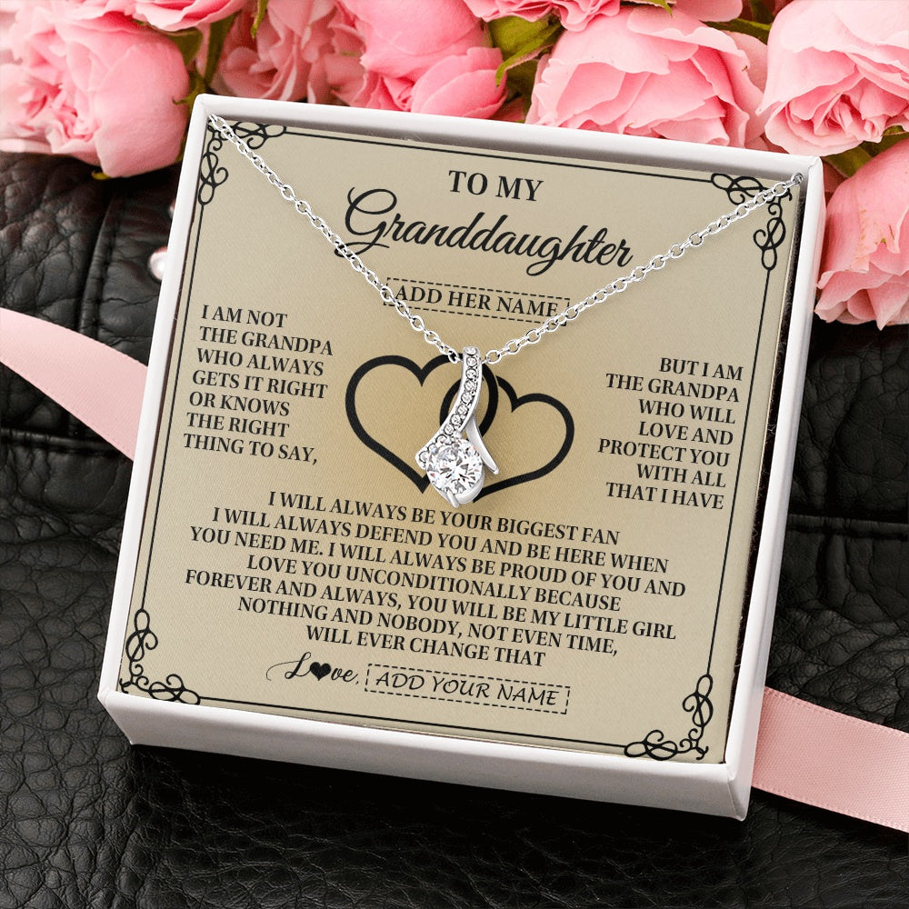 Personalized To My Granddaughter Gifts From Grandpa Granddaughter Birthday Gifts Jewelry Women Granddaughter Pendant Necklace Christmas Gift Box Message Card