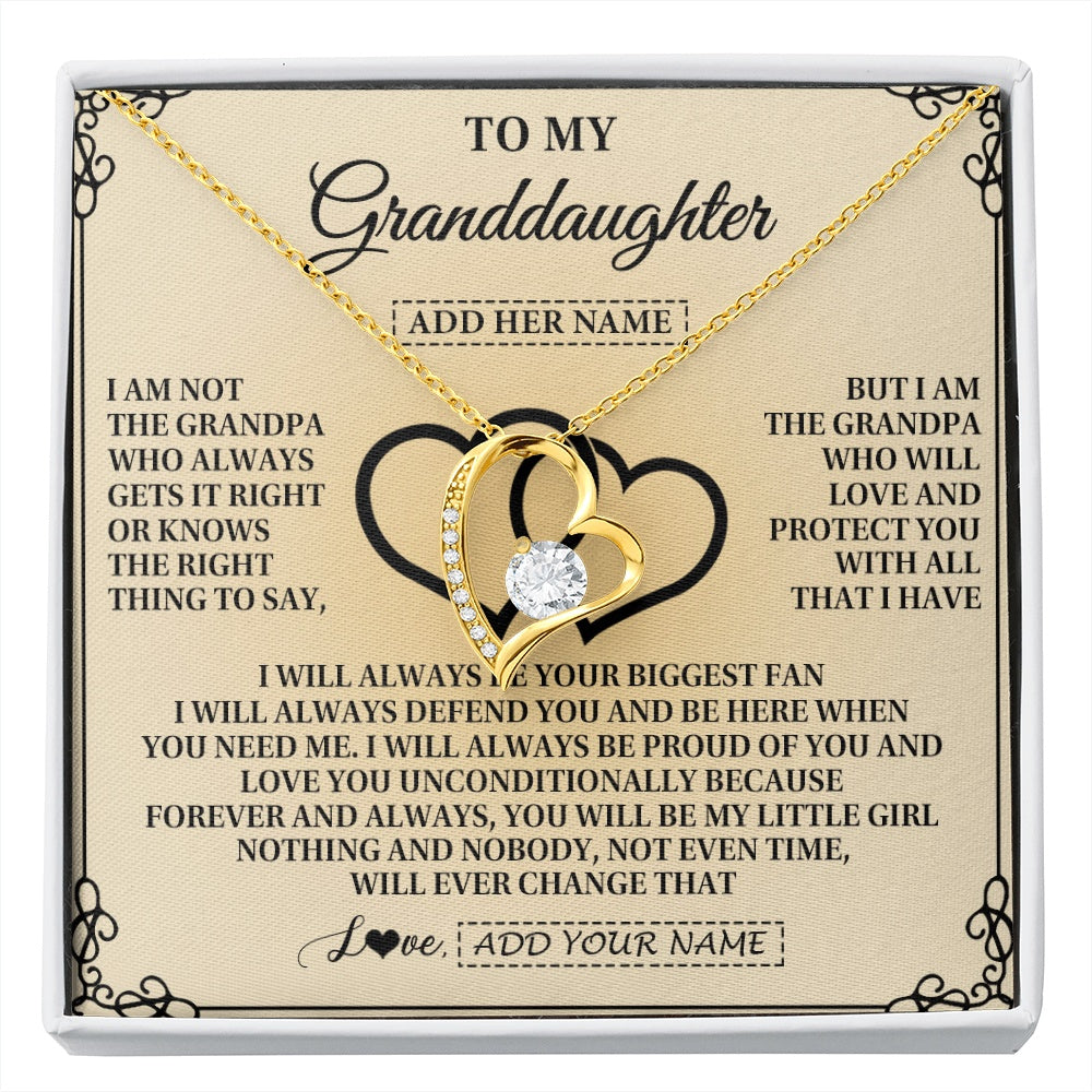 Personalized To My Granddaughter Gifts From Grandpa Granddaughter Birthday Gifts Jewelry Women Granddaughter Pendant Necklace Christmas Gift Box Message Card