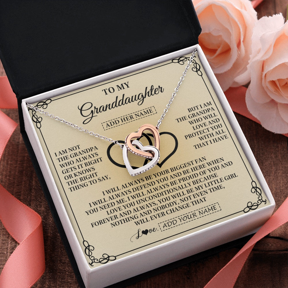 Personalized To My Granddaughter Gifts From Grandpa Granddaughter Birthday Gifts Jewelry Women Granddaughter Pendant Necklace Christmas Gift Box Message Card