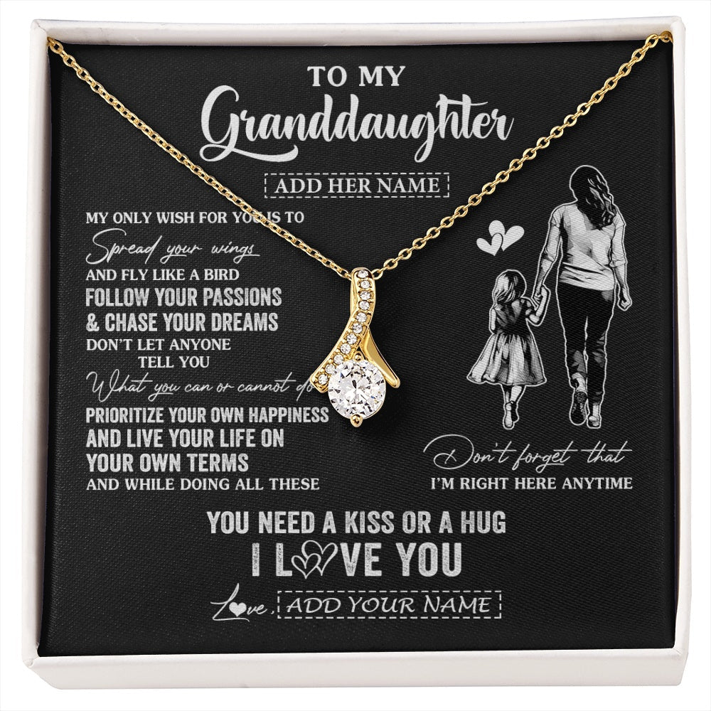 Personalized To My Granddaughter Gifts Necklace From Grandma Nana My Only Wish For You Granddaughter Birthday Gifts Graduation Christmas Gift Box Message Card