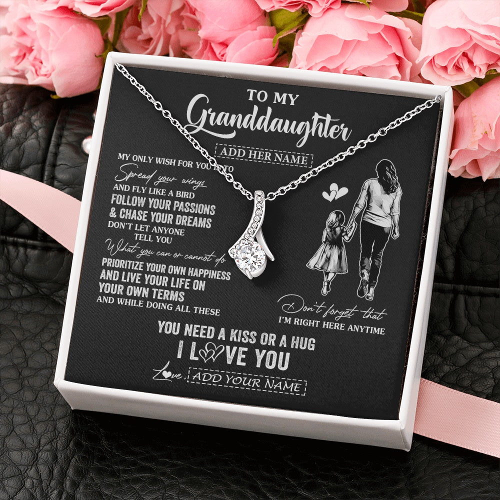 Personalized To My Granddaughter Gifts Necklace From Grandma Nana My Only Wish For You Granddaughter Birthday Gifts Graduation Christmas Gift Box Message Card