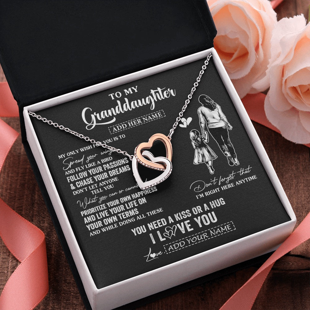 Personalized To My Granddaughter Gifts Necklace From Grandma Nana My Only Wish For You Granddaughter Birthday Gifts Graduation Christmas Gift Box Message Card