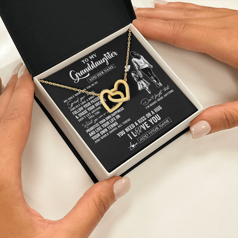 Personalized To My Granddaughter Gifts Necklace From Grandma Nana My Only Wish For You Granddaughter Birthday Gifts Graduation Christmas Gift Box Message Card