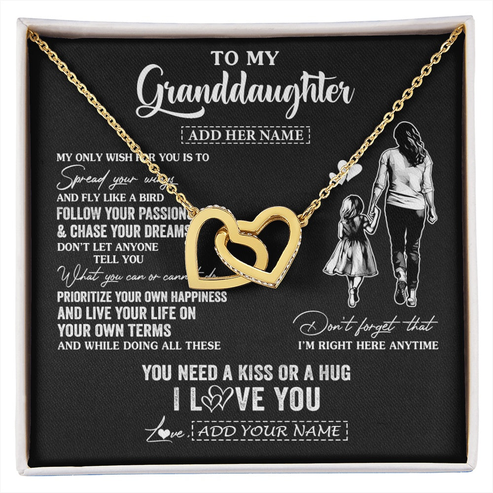 Personalized To My Granddaughter Gifts Necklace From Grandma Nana My Only Wish For You Granddaughter Birthday Gifts Graduation Christmas Gift Box Message Card