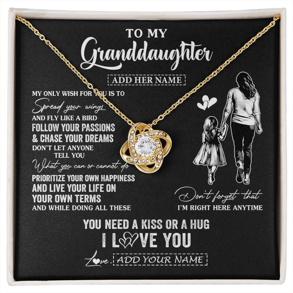 Personalized To My Granddaughter Gifts Necklace From Grandma Nana My Only Wish For You Granddaughter Birthday Gifts Graduation Christmas Gift Box Message Card