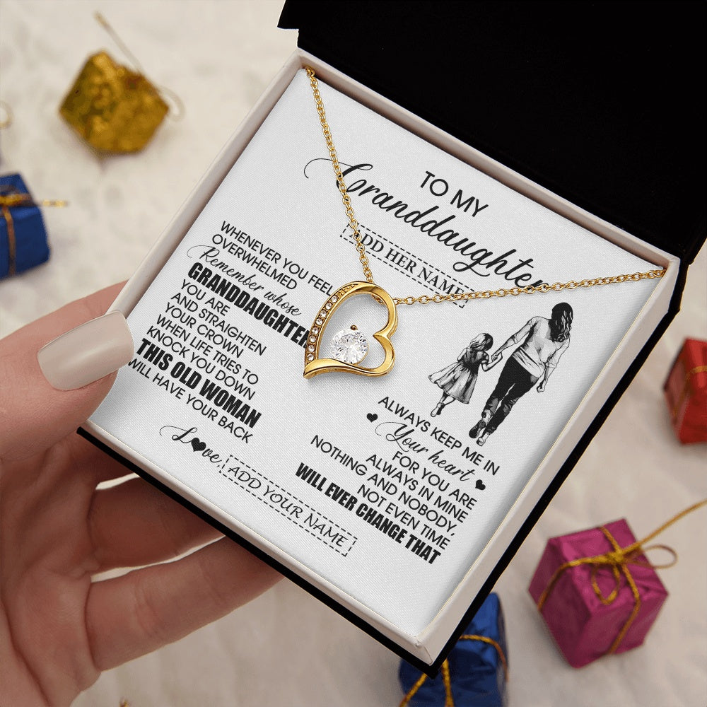 Personalized To My Granddaughter Gifts Necklace From Grandma Nana Whenever Woman Unique Birthday Gifts For Granddaughter Christmas Gift Box Message Card