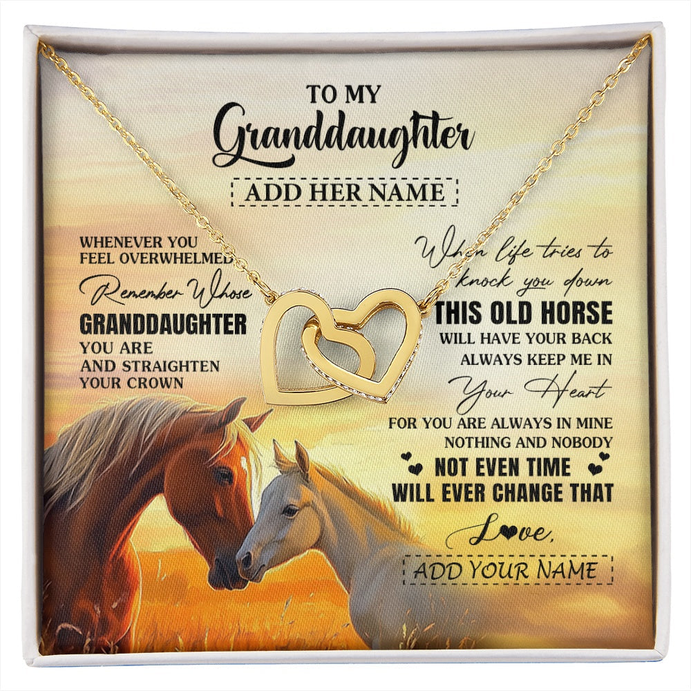 Personalized To My Granddaughter Gifts Necklace From Grandma Whenever Horse Unique Birthday Gifts For Granddaughter Graduation Christmas Gift Box Message Card