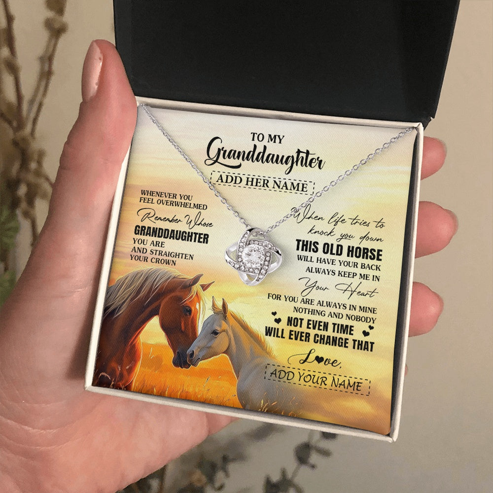 Personalized To My Granddaughter Gifts Necklace From Grandma Whenever Horse Unique Birthday Gifts For Granddaughter Graduation Christmas Gift Box Message Card