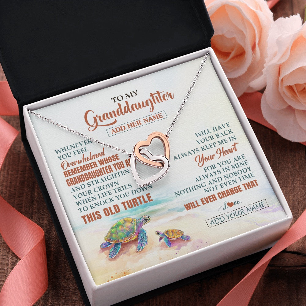 Personalized To My Granddaughter Gifts Necklace From Grandma Whenever Turtle Unique Birthday Gifts For Granddaughter Christmas Custom Gift Box Message Card
