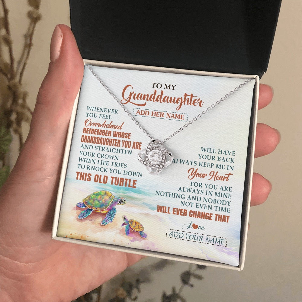 Personalized To My Granddaughter Gifts Necklace From Grandma Whenever Turtle Unique Birthday Gifts For Granddaughter Christmas Custom Gift Box Message Card