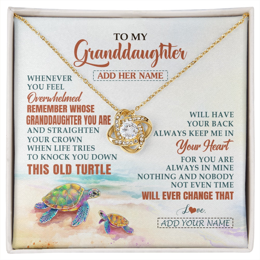 Personalized To My Granddaughter Gifts Necklace From Grandma Whenever Turtle Unique Birthday Gifts For Granddaughter Christmas Custom Gift Box Message Card