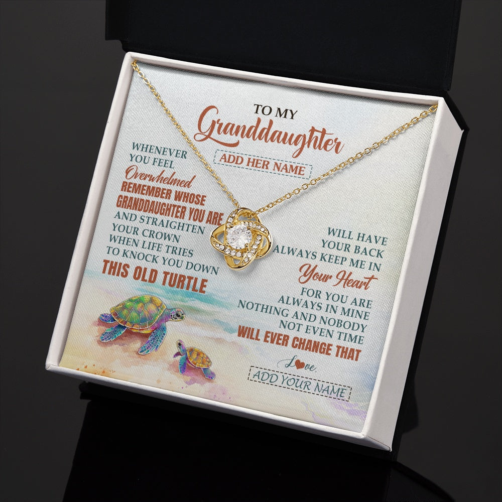 Personalized To My Granddaughter Gifts Necklace From Grandma Whenever Turtle Unique Birthday Gifts For Granddaughter Christmas Custom Gift Box Message Card