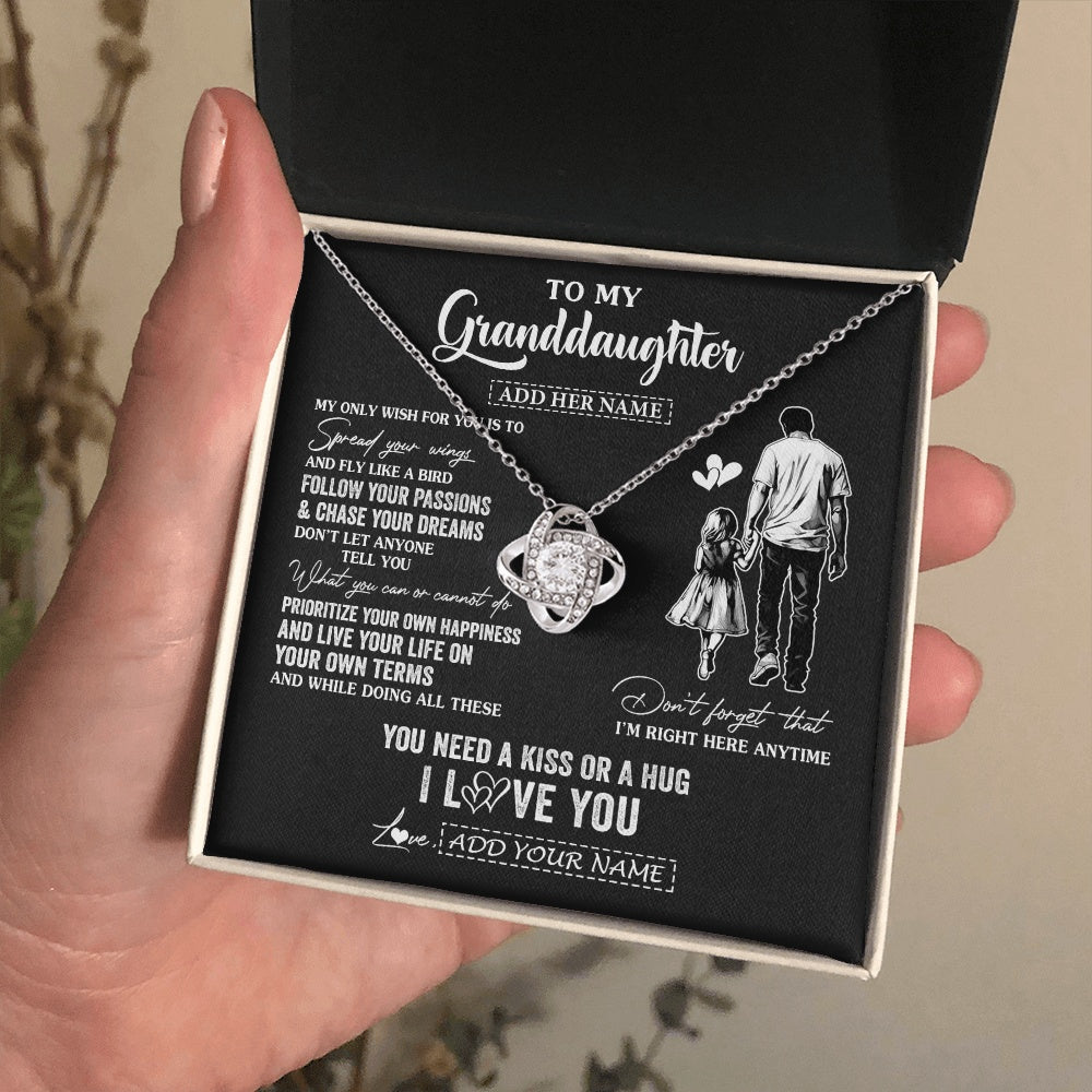 Personalized To My Granddaughter Gifts Necklace From Grandpa Papa My Only Wish For You Granddaughter Birthday Gifts Graduation Christmas Gift Box Message Card