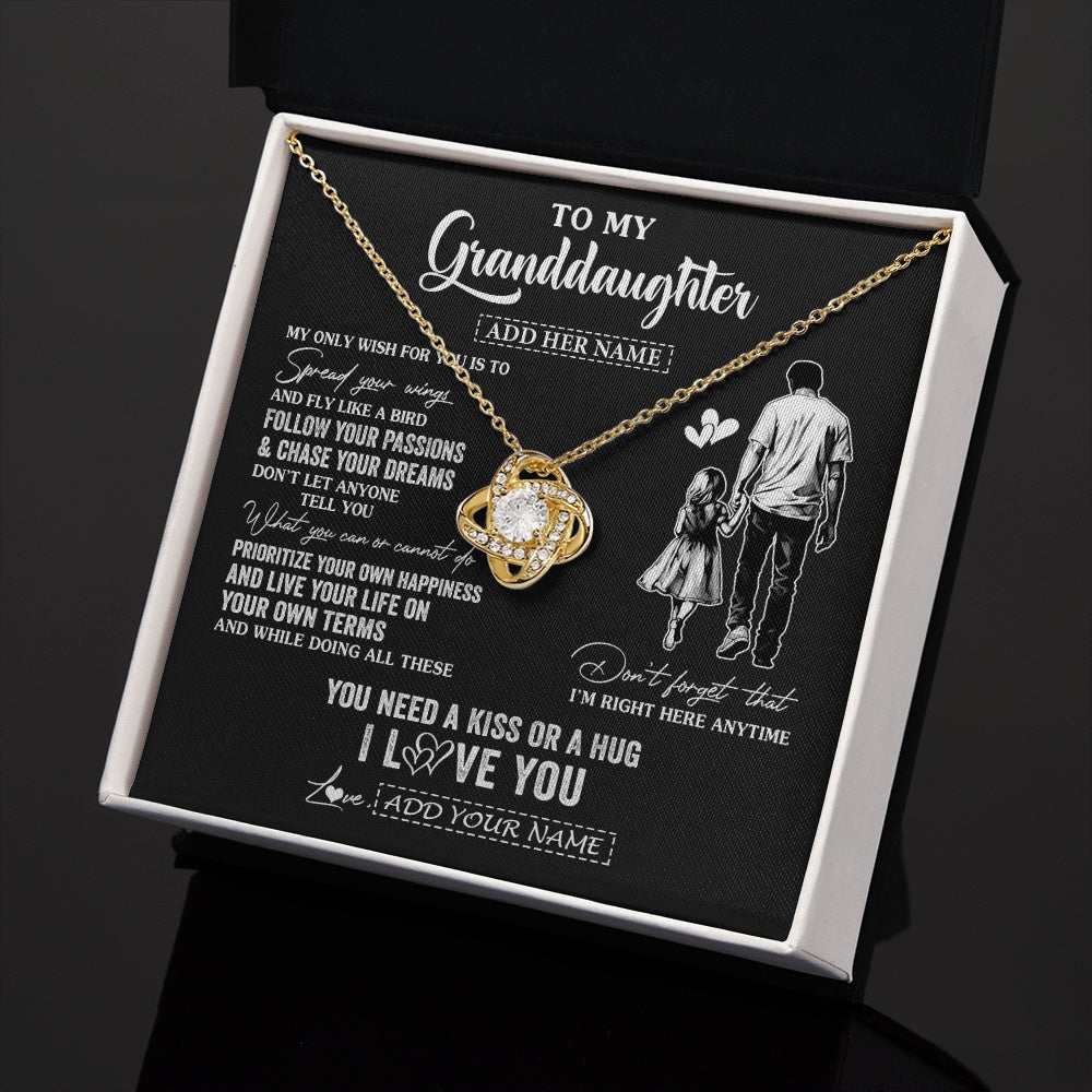 Personalized To My Granddaughter Gifts Necklace From Grandpa Papa My Only Wish For You Granddaughter Birthday Gifts Graduation Christmas Gift Box Message Card