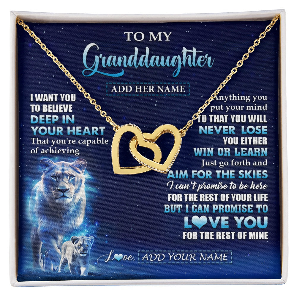 Personalized To My Granddaughter Necklace From Grandma Believe Your Heart Granddaughter Gift Birthday Graduation Christmas Customized Gift Box Message Card