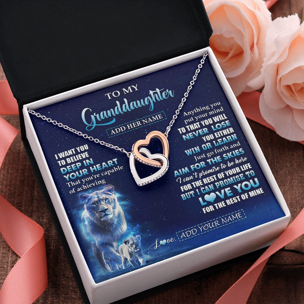 Personalized To My Granddaughter Necklace From Grandma Believe Your Heart Granddaughter Gift Birthday Graduation Christmas Customized Gift Box Message Card